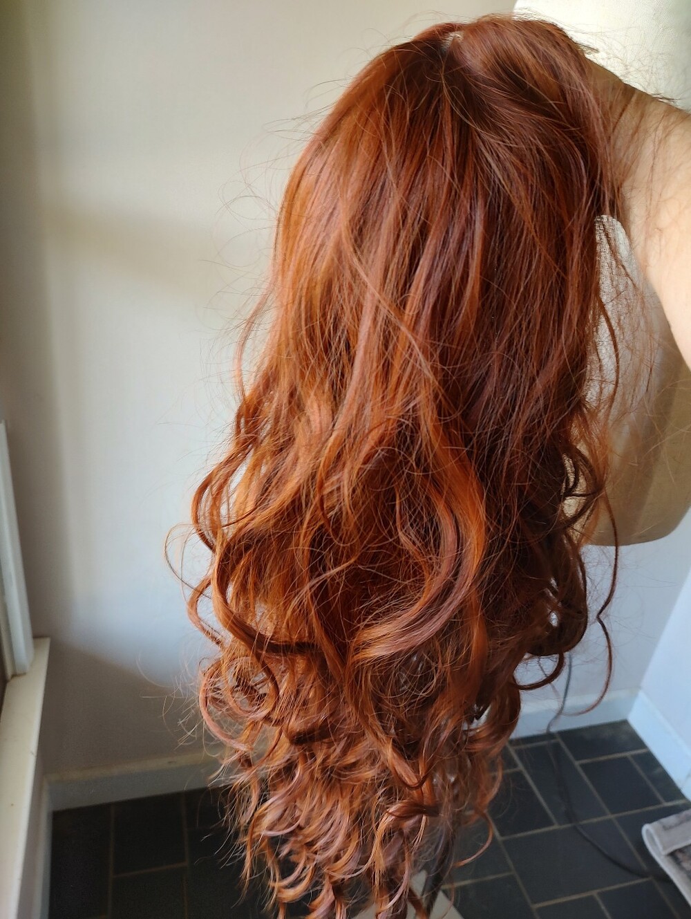 Rich Auburn Jolene Style Layered Soft Curls Wig